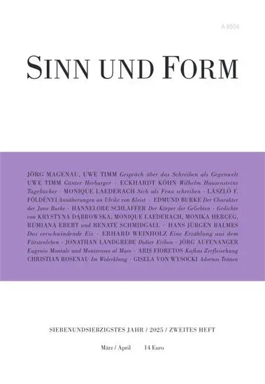 Sinn und Form (Tedesco)
