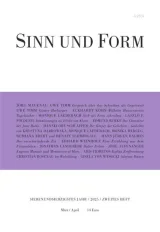 Sinn und Form (Tedesco) 1