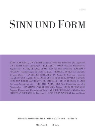 Sinn und Form (Tedesco)